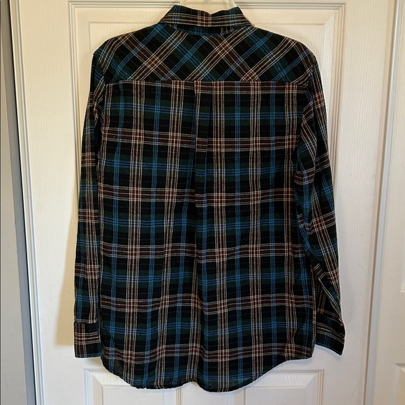 ATIVA Blue & Green Flannel Checkered Casual Shirt Unisex Medium - Picture 4 of 7